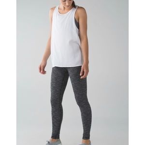 Lululemon Wunder Under Pant III Coco Pique Black White - low to mid rise